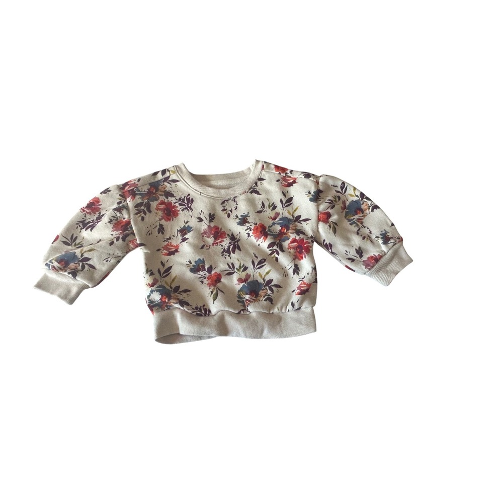 Baby Gap Toddler Floral Sweatshirt 12 18‎ Months Girls Long Sleeve Crew Neck